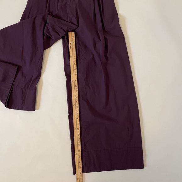 Rachel Comey Coxsone Wide Leg Crisp Cotton Pants Size 4 Purple Eggplant $479 - Picture 9 of 15